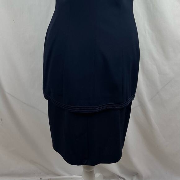 Donna Morgan Navy Two Piece Jacket W Skirt Y2K OfficeCore Career NWT Size 6 - Picture 7 of 16